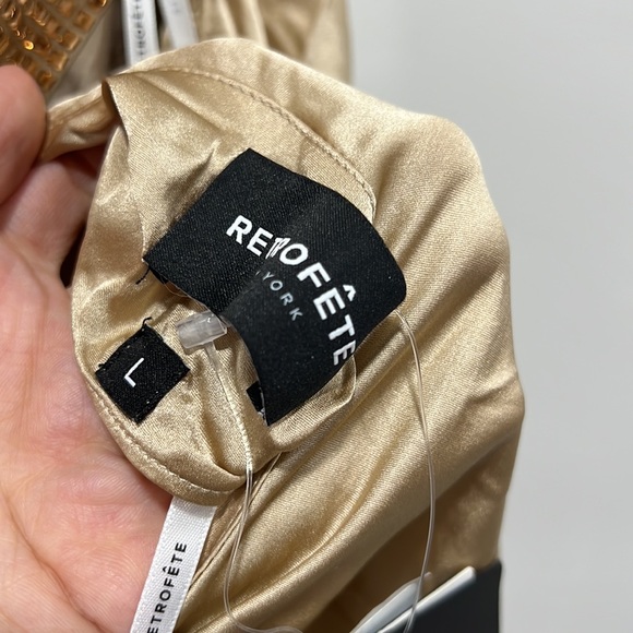 RETROFETE EMERY EMBELLISHED SILK DRESS large - Picture 9 of 14